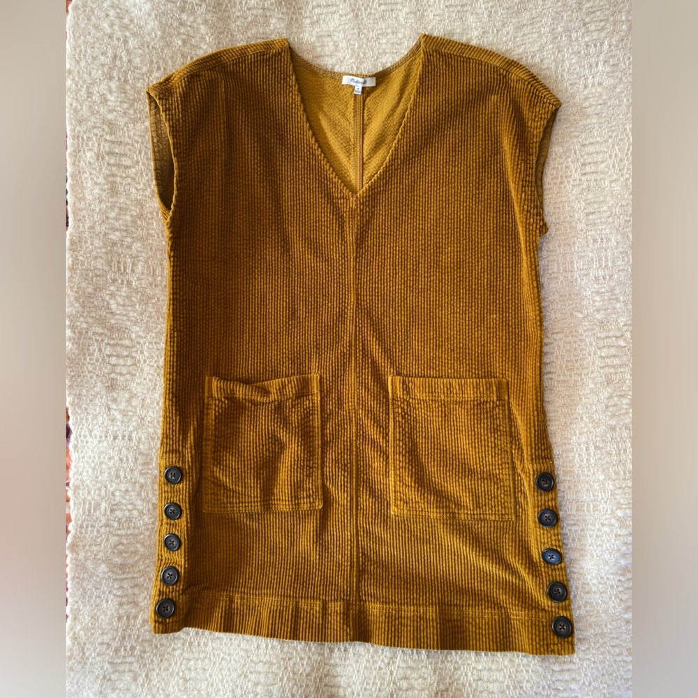 Madewell Yellow Corduroy tunic